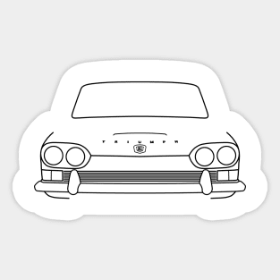 Triumph 2000 Mk 1 classic car black outline graphic Sticker